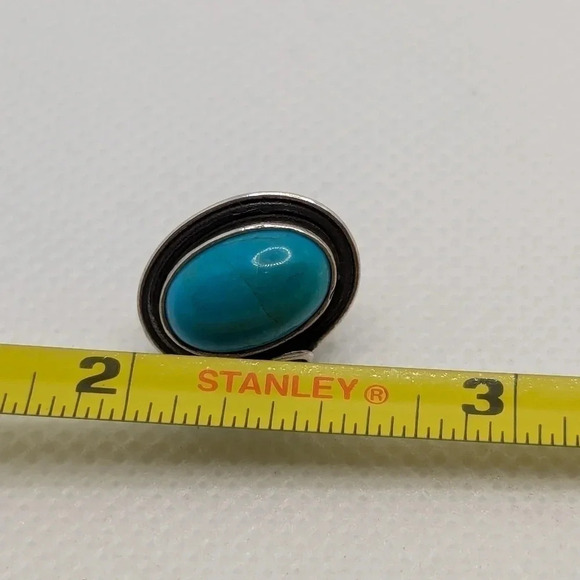 Turquoise sterling studs - Picture 4 of 4